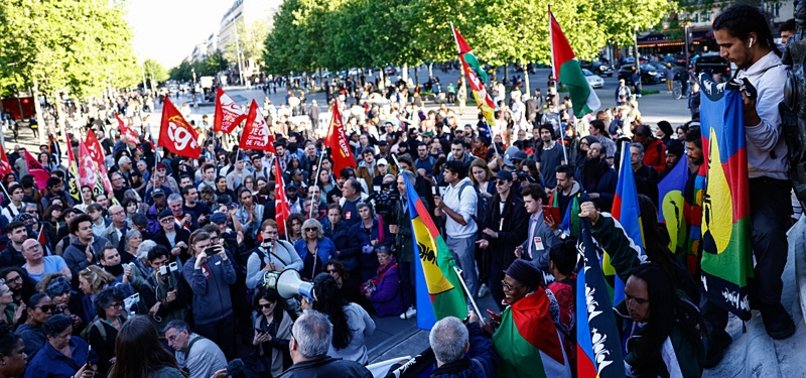 DEMONSTRATION IN PARIS IN SOLIDARITY WITH INDIGENOUS PEOPLE OF NEW CALEDONIA