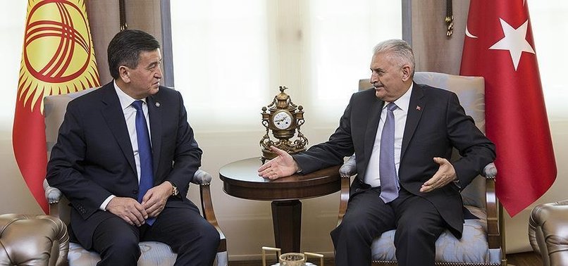 TURKISH PM MINISTER YILDIRIM MEETS KYRGYZ PRESIDENT IN ANKARA
