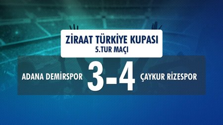 Adana Demirspor 3 - 4 Çaykur Rizespor (Ziraat Türkiye Kupası 5. Tur Maçı)