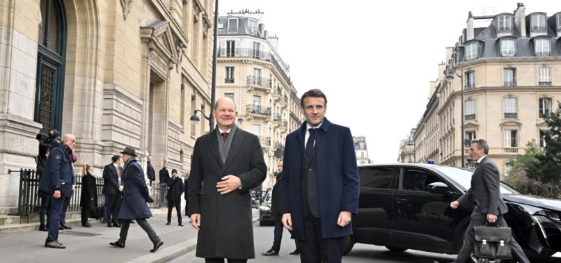 MACRON CALLS FOR FRANCE AND GERMANY TO SHAPE EUROPE AS SCHOLZ VISITS