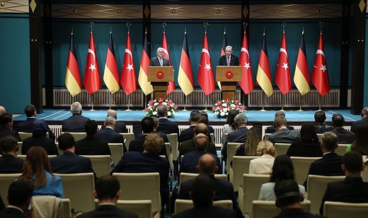 Erdoğan criticizes Western stance in Gaza war during Steinmeier visit