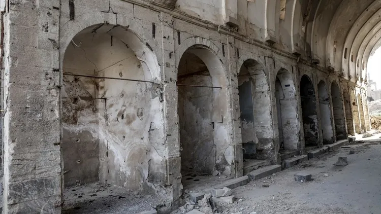 Historical structures in Syrias Deir ez-Zor province, bearing the scars of war
