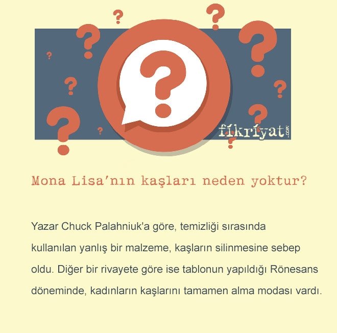 Mona Lisa’nın kaşları neden yoktur?