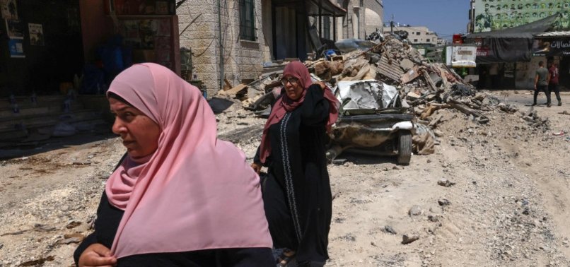 PALESTINIANS SHOCKED BY DESTRUCTION AFTER ISRAELI RAID IN JENIN