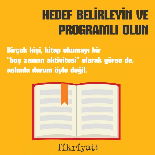 HEDEF BELİRLEYİN VE PROGRAMLI OLUN