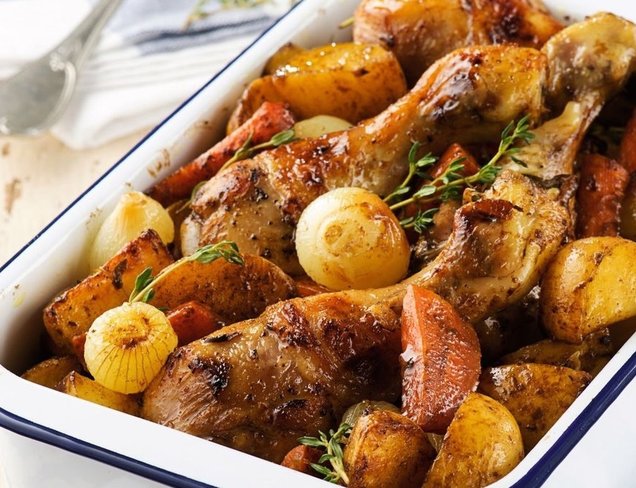 Fırında Patatesli Tavuk Baget