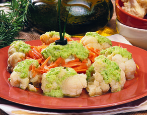 Yeşil Soslu Karnabahar Salatası