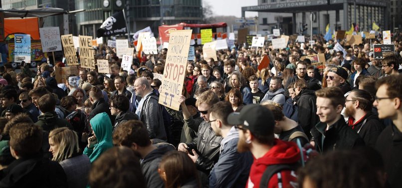 THOUSANDS IN GERMANY PROTEST PLANNED EU INTERNET REFORMS
