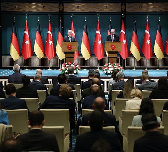 Erdoğan criticizes Western stance in Gaza war during Steinmeier visit