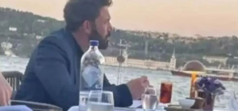 Hollywood star Ben Affleck who is self-professed lover of Istanbul enjoys a leisurely dinner on Bosphorus