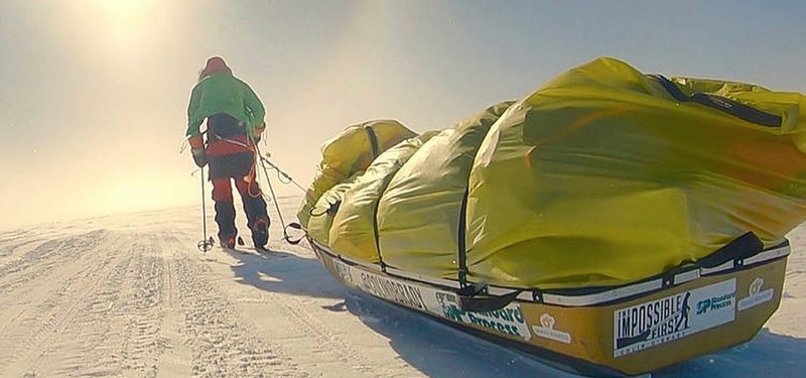 AMERICAN MAN FIRST TO SOLO ACROSS ANTARCTICA UNAIDED