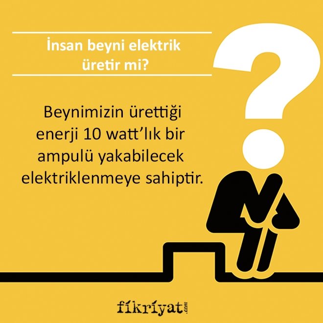 İnsan beyni elektrik üretir mi?