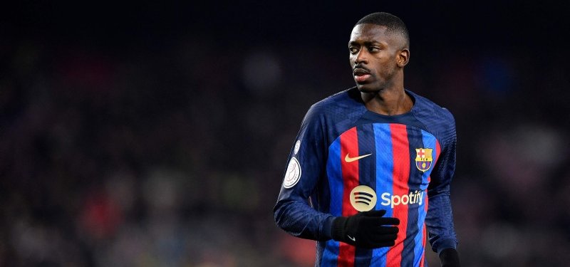 Barcelona winger Dembélé out after left thigh injury