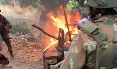 Video shows soldiers tossing bodies on fire in Mozambique