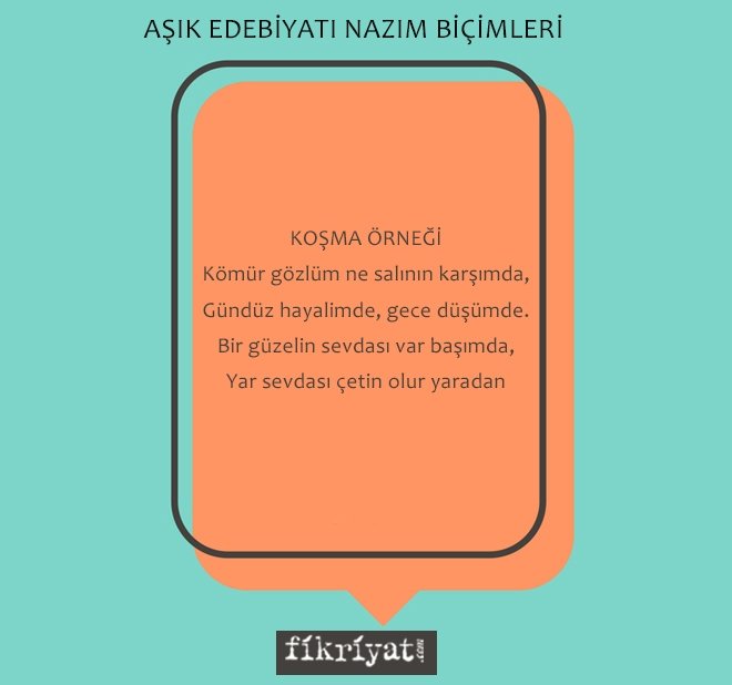 KOŞMA NEDİR? KOŞMA ÖRNEĞİ