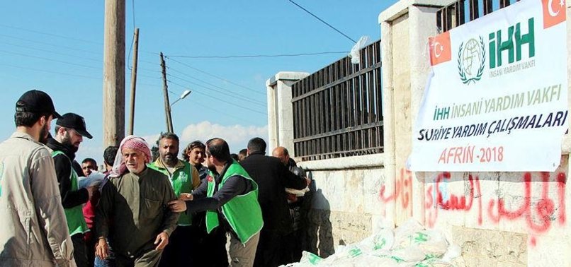 TURKISH AGENCY SENDS 12 AID TRUCKS TO SYRIAS AFRIN