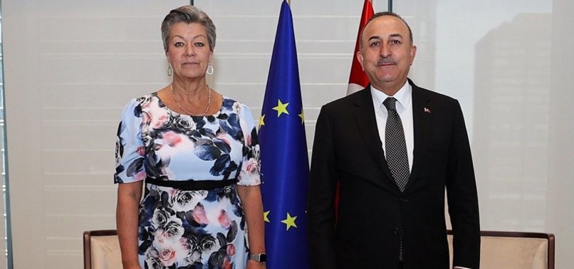 TURKISH FM ÇAVUŞOĞLU MEETS WITH EU COMMISSIONER FOR HOME AFFAIRS