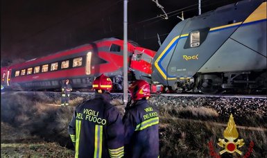 At least 17 injured in train collision in northern Italy
