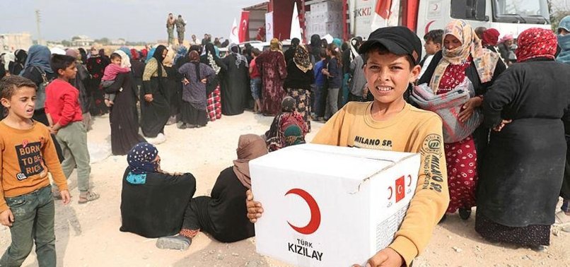 TURKISH RED CRESCENT DELIVERS AID TO SYRIAN TOWN OF RAS AL-AYN