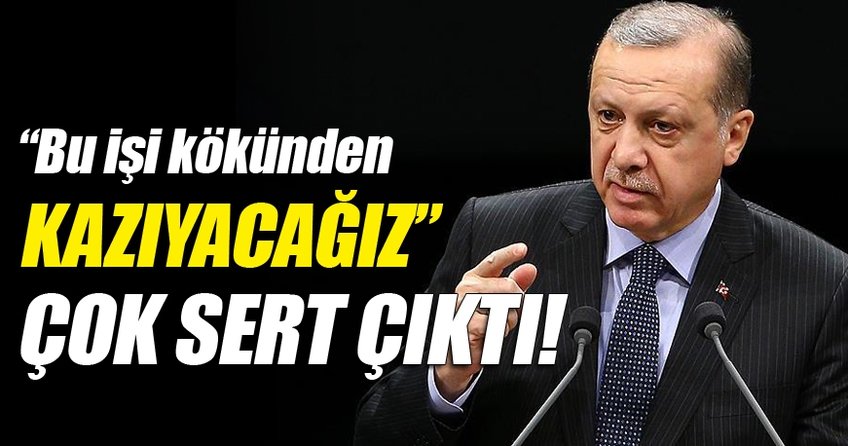 Cumhurbaşkanı Recep Tayyip Erdoğan: Bu işi kökünden kazıyacağız