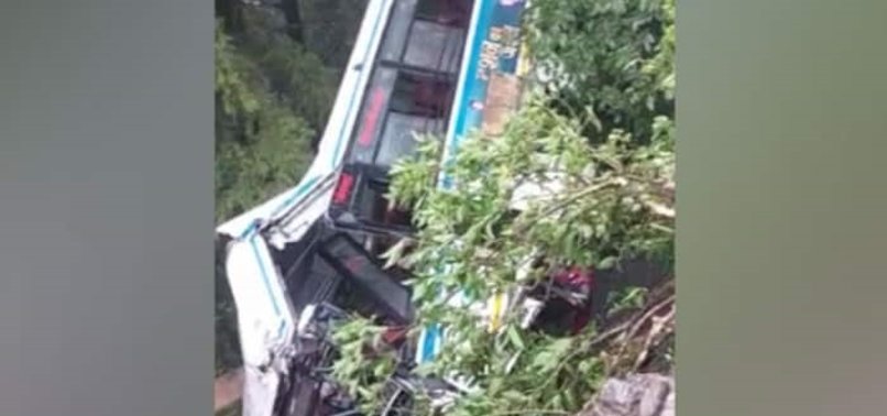 25 DEAD AFTER WEDDING BUS FALLS INTO INDIAN GORGE