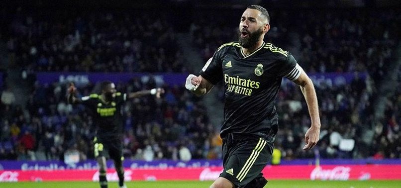 LATE BENZEMA DOUBLE EARNS REAL MADRID 2-0 WIN AT VALLADOLID