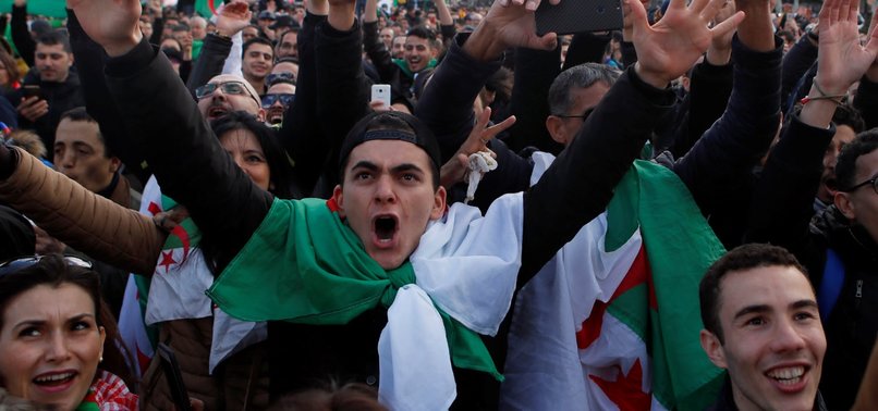 ALGERIAN PRESIDENT BACK HOME AMID MASS PROTESTS AGAINST HIM