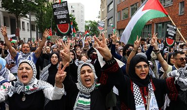 Thousands of pro-Palestine protesters demonstrate in Berlin on Nakba Day