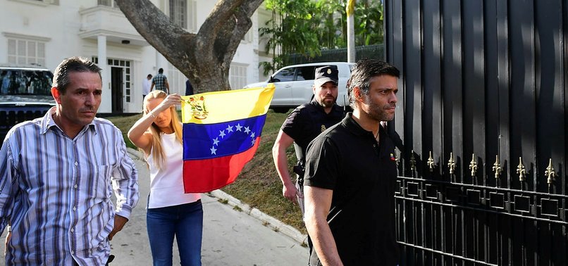 VENEZUELA OPPOSITION FIGURE LOPEZ ARRIVES IN MADRID