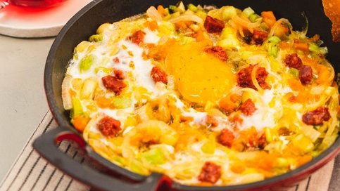 Pırasalı ve Bal Kabaklı Omlet