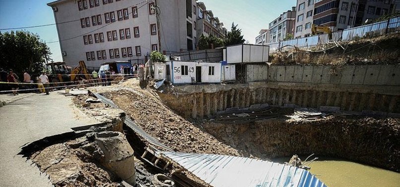 ROAD COLLAPSE IN ISTANBUL FORCES EVACUATION OF SURROUNDING APARTMENTS