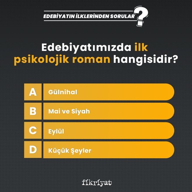 Edebiyatımızda ilk psikolojik roman hangisidir?