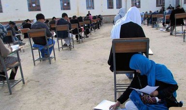Kabul women protest against Taliban ban on girls attending school