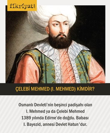 osmanli devleti nin ikinci kurucusu celebi mehmed galeri fikriyat gazetesi