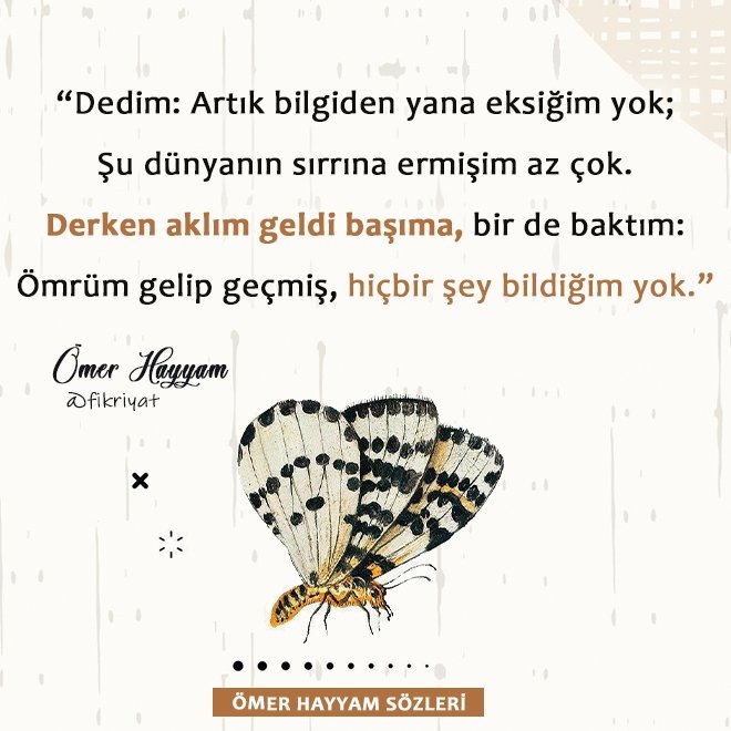 Ömer Hayyam’ın unutulmaz sözleri