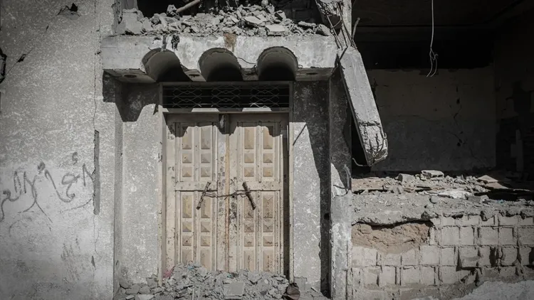 Gaza’s standing doors bear witness to three years of war
