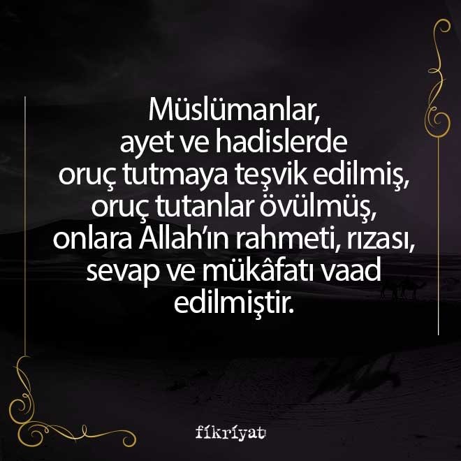 Oruç ibadetinin fazileti