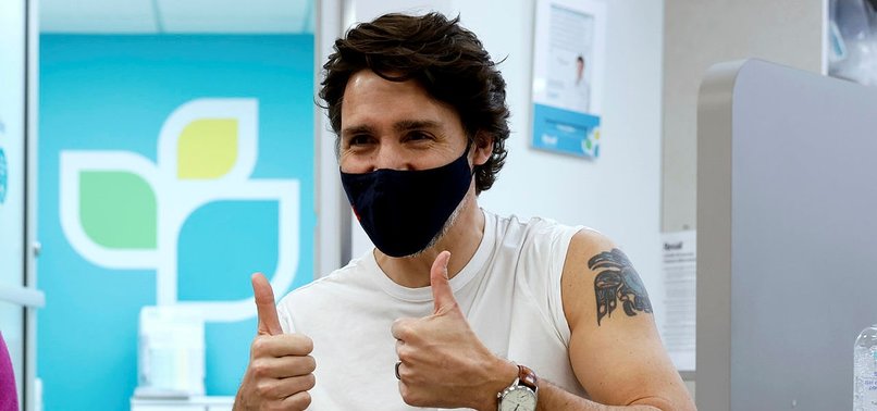 CANADIAN PM TRUDEAU RECEIVES FIRST DOSE OF ASTRAZENECAS COVID-19 VACCINE