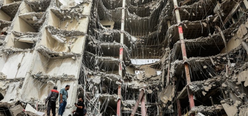 DEATH TOLL FROM IRAN TOWER BLOCK COLLAPSE RISES TO 14