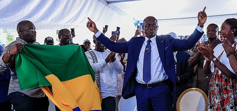 Gabon's leader Nguema elected president with 90.35% of vote