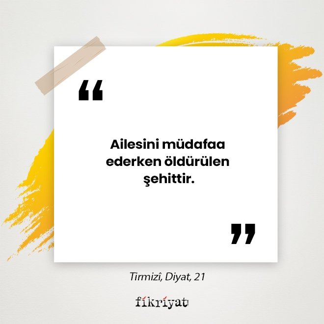 Aile ile ilgili 40 hadis; Tirmizî, Diyat, 21