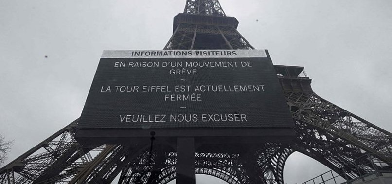 EIFFEL TOWER CLOSED FOR THIRD DAY AS STRIKE HARDENS