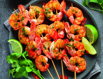 Soslu Izgara Karides Şiş