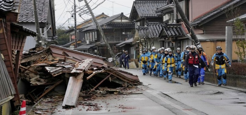 JAPAN QUAKE DEATH TOLL RISES TO 64, PEOPLE STILL TRAPPED INSIDE COLLAPSED BUILDINGS