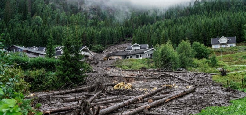 FLOODING LEADS TO LANDSLIDES AND EVACUATIONS IN NORWAY