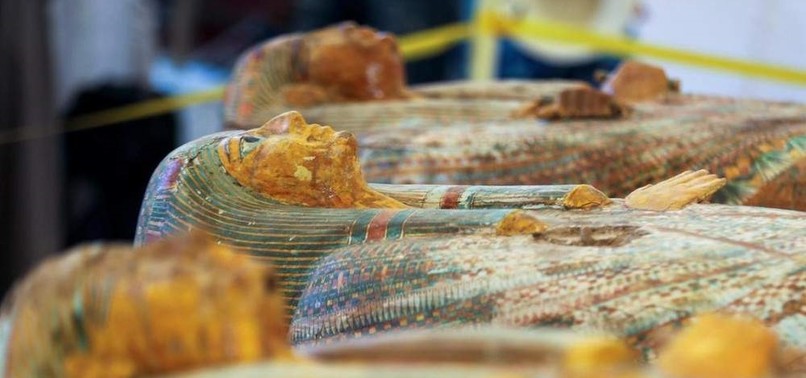 EGYPT UNVEILS TROVE OF ANCIENT COFFINS EXCAVATED IN LUXOR