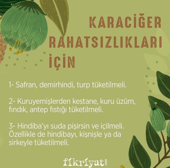KARACİĞER RAHATSIZLIKLARI İÇİN