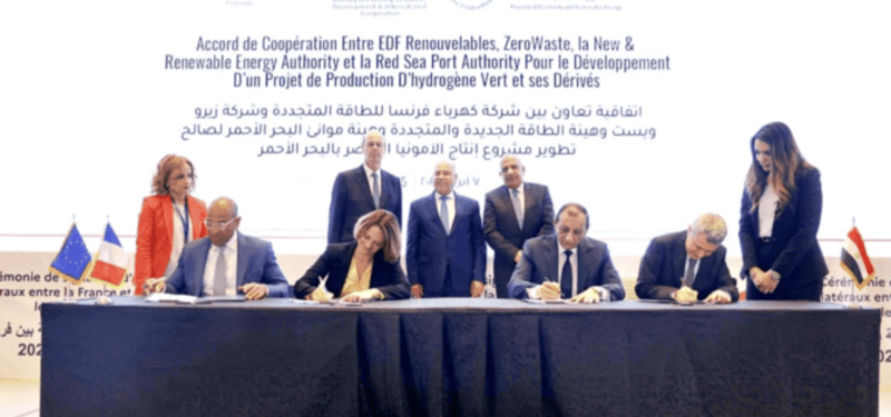 Egypt, France sign agreement to establish plant for green hydrogen production