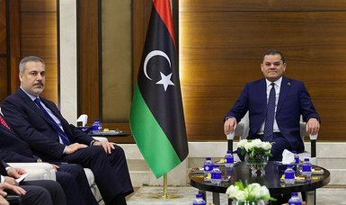 Turkish FM Hakan Fidan meets Libyan PM Dbeibeh in Tripoli