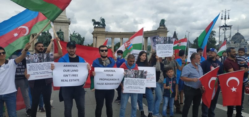 HUNGARY: PROTEST HELD AGAINST ARMENIAS BORDER ATTACKS